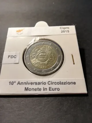 🇨🇾 2 Euro Commemor. Cipro 2012 Anniversario Euro