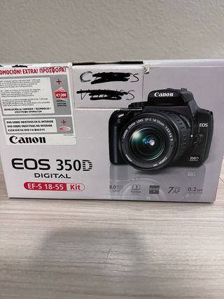 Cámara Canon EOS 350D Digital Negra