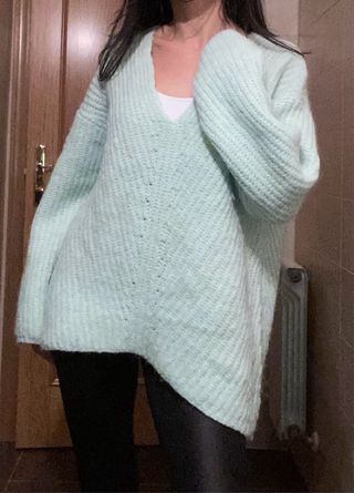 Jersey Mango amplio lana/alpaca M