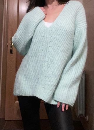 Jersey Mango amplio lana/alpaca M