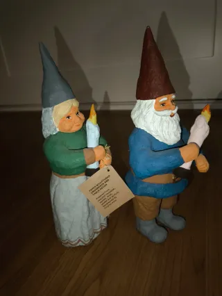 Gnomi in cartongesso con candele