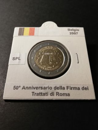 🇧🇪 2 Euro Commemor. Belgio 2007 Trattati di Roma