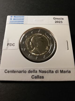 🇬🇷 2 Euro Commemorativi Grecia 2023 Maria Callas