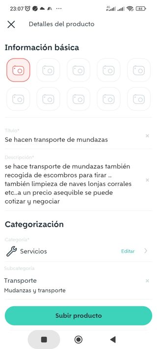Se hacen transporte de mundazas
