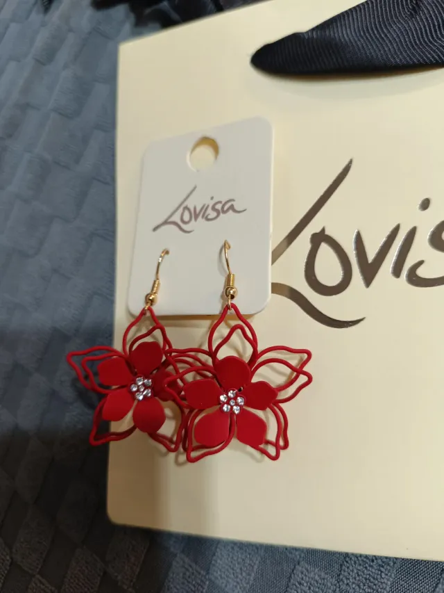 Orecchini Lovisa Rossi a Fiore