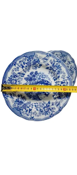 Lote 4 Platos Hondos Porcelana Época Inglaterra