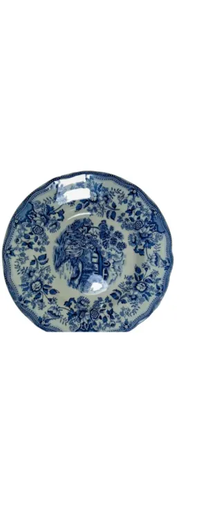 Lote 4 Platos Hondos Porcelana Época Inglaterra