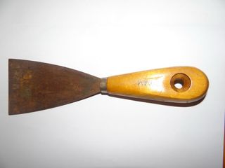 Set de 4 espátulas usadas mango madera 60mm / 70mm