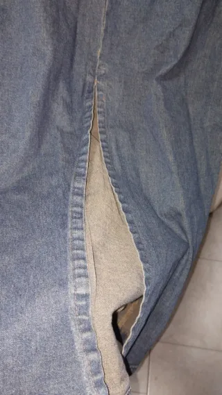 Gonna Jeans Lunga con Spacco Taglia 42