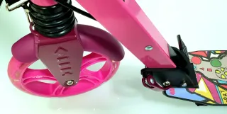PATINETE AREBOS ROSA PLEGABLE CON SU CAJA