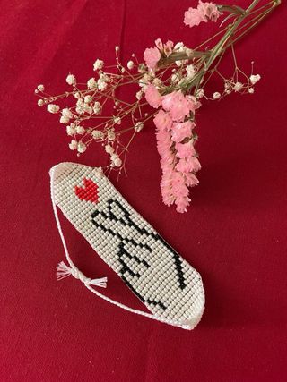 Pendientes hechos a mano plata y cuentas