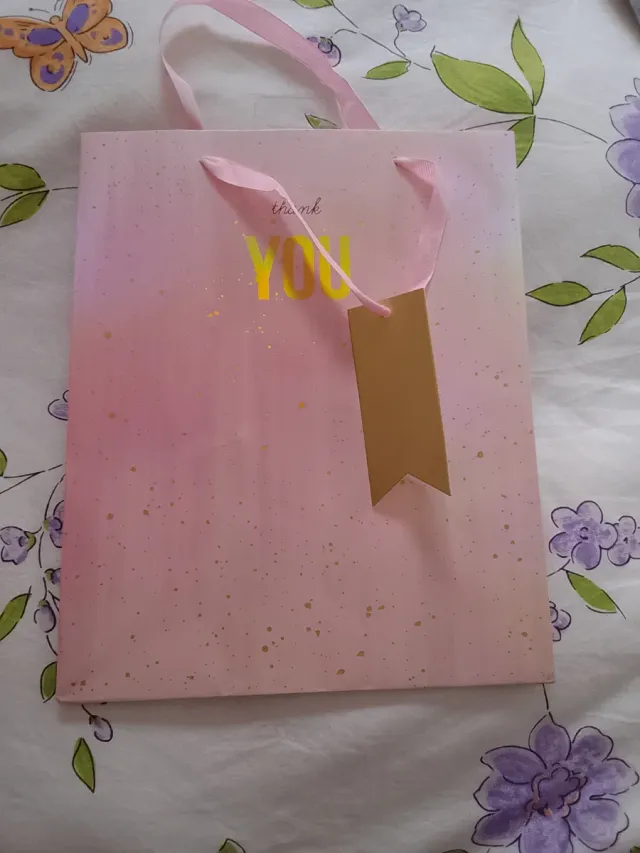 Bolsa de regalo rosa Thank You
