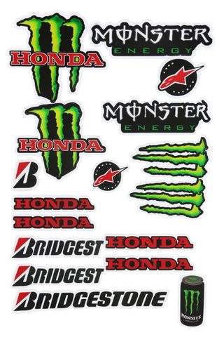 Pegatinas Honda Monster Energy Bridgestone