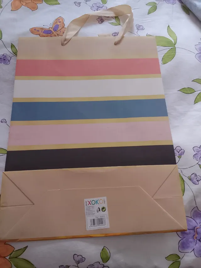 Bolsa de regalo con rayas