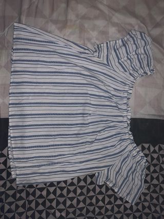 Camiseta Rayas Manga Corta Mujer