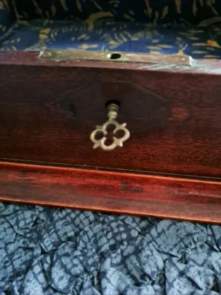 Scatola portagioie legno intarsiato inizio '900