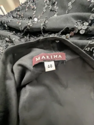 Vestido fiesta lentejuelas negro