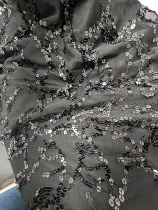 Vestido fiesta lentejuelas negro