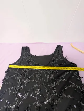 Vestido fiesta lentejuelas negro