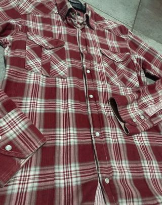 Camicia uomo quadri rossa e bianca