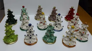 Alberelli di Natale ceramica blu