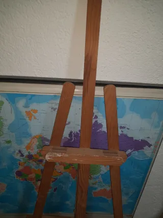 Caballete de madera para pintar