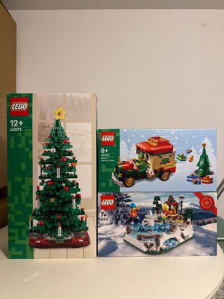 Lote de 3 sets navideños Lego: 40573 + 2