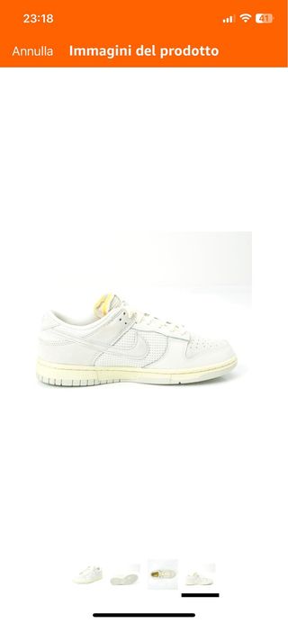 Nike Dunk Low Beige/White Tg 38