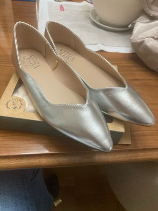 Bailarinas Sfera Plata Talla 39