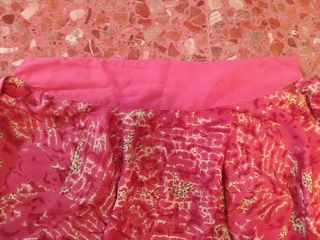 Camisa estampada rosa y beige