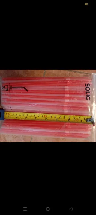 Cannucce pieghevoli rosa/rosse circa 200