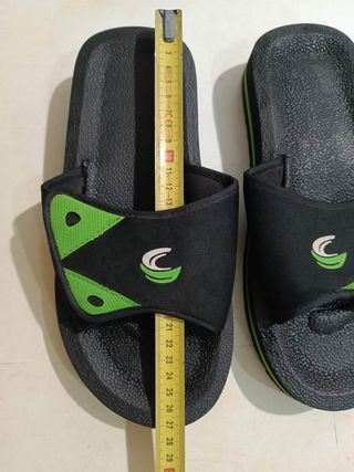 Ciabatte mare Defonseca Nere - Verdi Tg 41-42