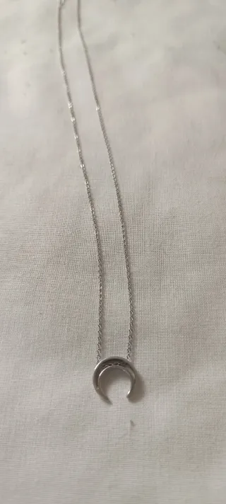 Colgante plata media luna mujer