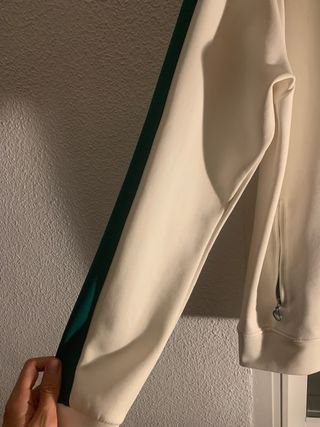 Chaqueta Zara Verde y Blanca Talla M