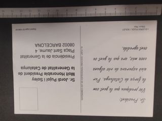Postal protesta Jordi Pujol 1992