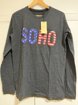 Camiseta Sfera Men Manga Larga Gris