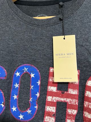 Camiseta Sfera Men Manga Larga Gris