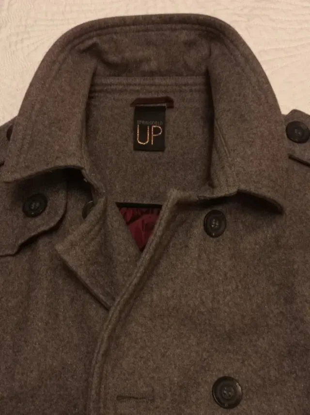 Abrigo paño gris Springfield tres cuartos