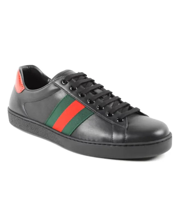 Zapatilla Alta Gama Gucci Ace Piel Tribanda Web.