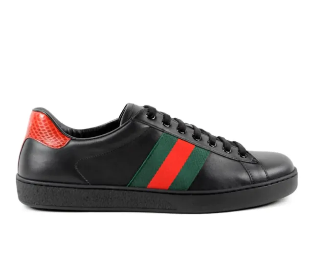 Zapatilla Alta Gama Gucci Ace Piel Tribanda Web.