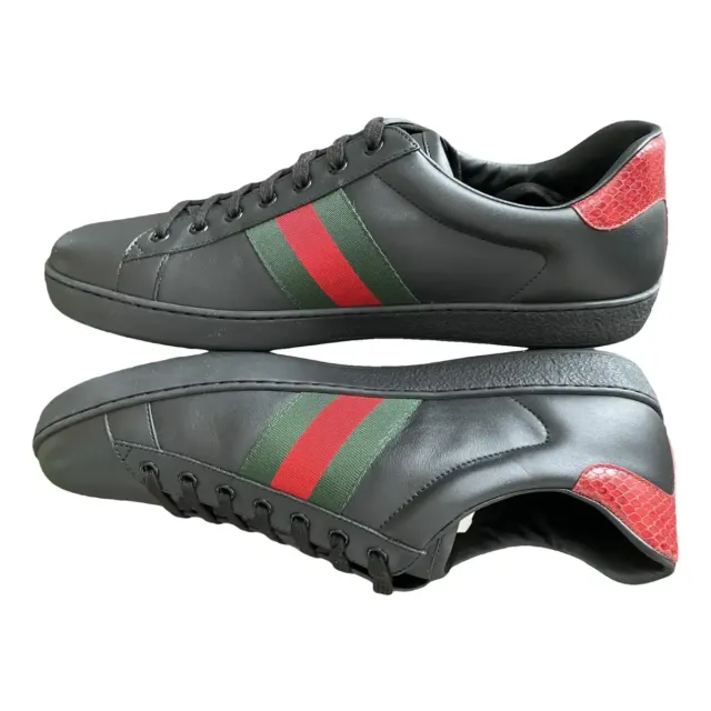 Zapatilla Alta Gama Gucci Ace Piel Tribanda Web.