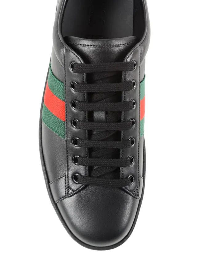 Zapatilla Alta Gama Gucci Ace Piel Tribanda Web.