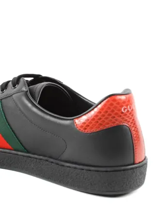 Zapatilla Alta Gama Gucci Ace Piel Tribanda Web.