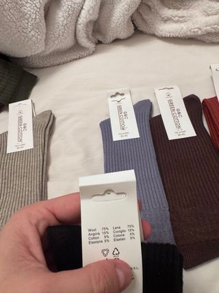 Pack 5 Calcetines Green Cotton Lana/Angora