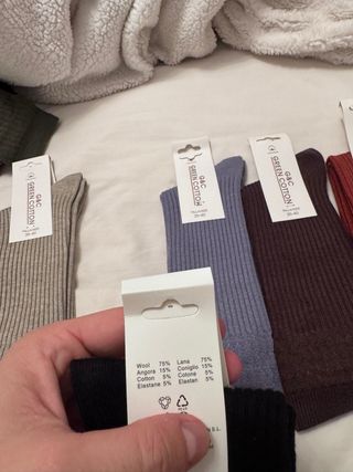 Pack 5 Calcetines Green Cotton Lana/Angora