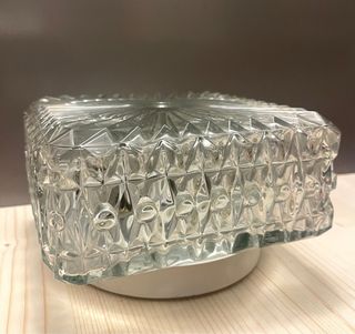 lampada applique da soffitto in vetro vintage ‘70