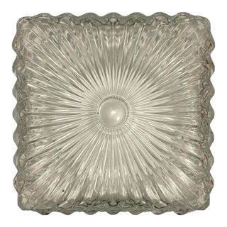 lampada applique da soffitto in vetro vintage ‘70