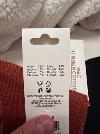 Pack 5 Calcetines Lana Angora Algodón G&C