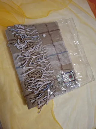 Caldo Plaid invernale  con frange nuovo