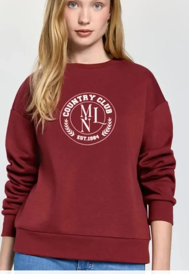 Sudadera Mujer Country Club Est. 1984